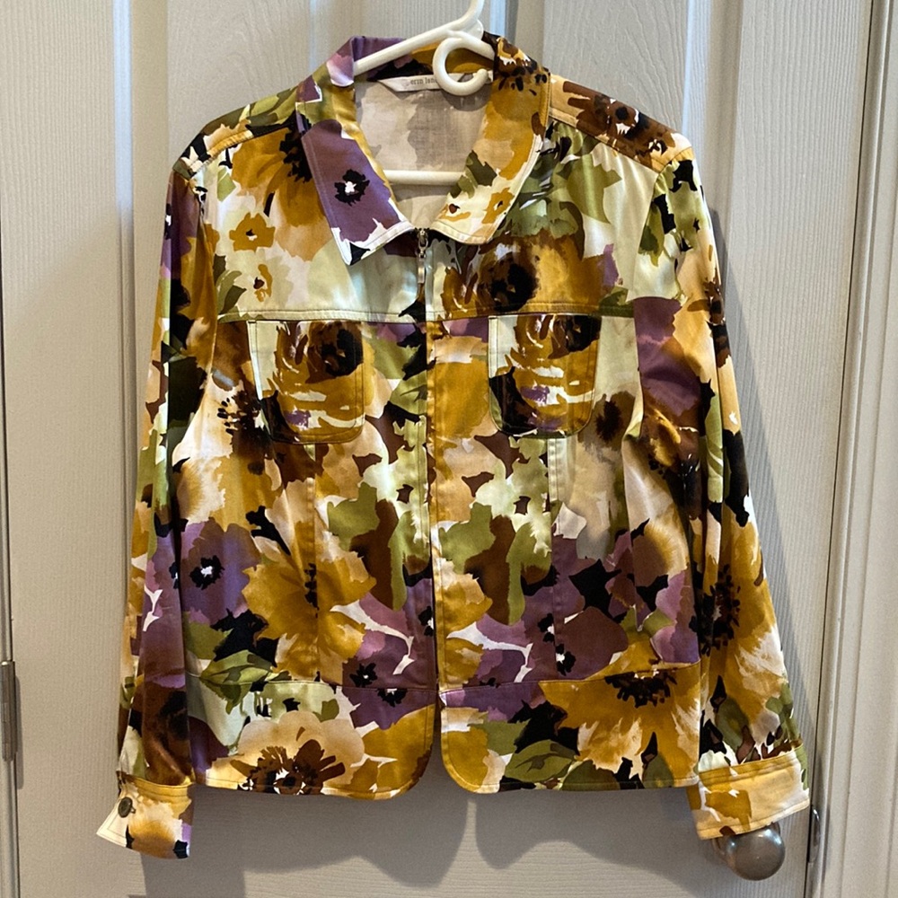 EUC Erin London Floral Jacket
